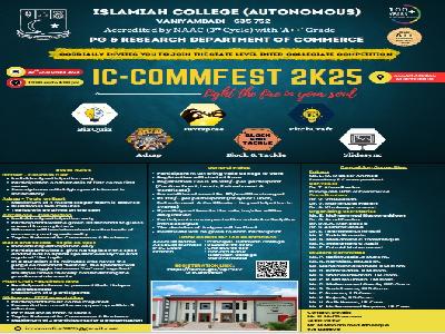   State Level  Inter-Collegiate Competition- IC- COMMFEST 2K25. 