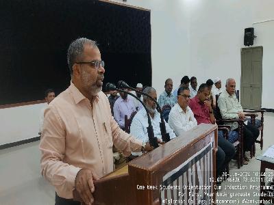 One week students Orientation Programme cum Induction Programme